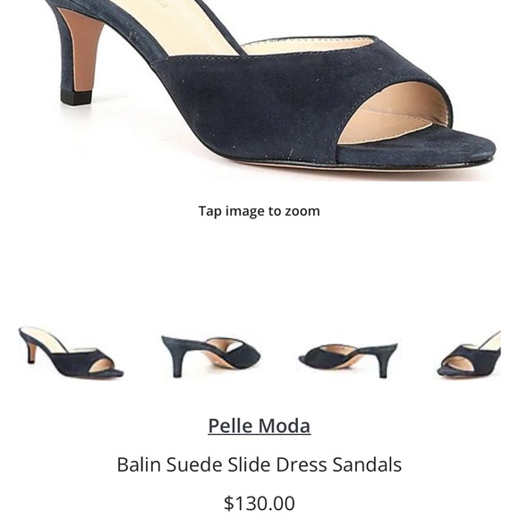 Black suede dress sandals Pelle Moda - Picture 5 of 5